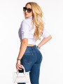 Spodnie jeansy z haftem - blue