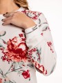 Bluza w kwiaty - ecru