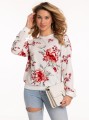 Bluza w kwiaty - ecru