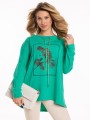 Bluza w maki plus size - laguna