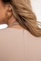 Sukienka kopertowa z łańcuszkiem - beige