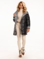 Kurtka pikowana z kołnierzem - czarny