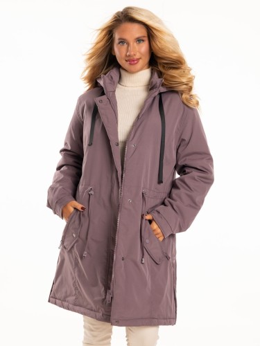 Kurtka parka z kapturem MACY - violet