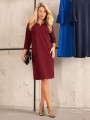 Sukienka prosta z łezką - bordo