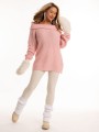 Sweter z odkrytymi ramionami - puder
