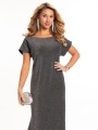 Sukienka maxi brokatowa AGOSTINA - silver