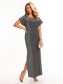 Sukienka maxi brokatowa AGOSTINA - silver