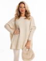 Sweter oversize romby Waverly - latte