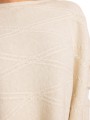 Sweter oversize romby Waverly - latte