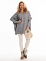 Sweter oversize romby Waverly - szary