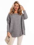Sweter oversize romby WAVERLY - szary