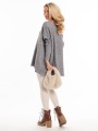 Sweter oversize romby Waverly - szary