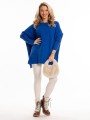 Sweter oversize romby Waverly - szafir