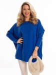 Sweter oversize romby WAVERLY - szafir