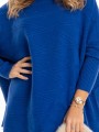 Sweter oversize romby Waverly - szafir