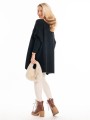 Sweter oversize romby Waverly - czarny