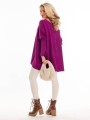 Sweter oversize romby Waverly - jagoda