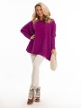 Sweter oversize romby Waverly - jagoda