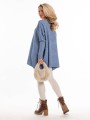 Sweter oversize romby Waverly - baby blue