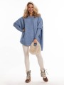 Sweter oversize romby Waverly - baby blue