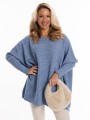 Sweter oversize romby Waverly - baby blue