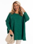Sweter oversize romby WAVERLY- szmaragd