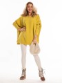 Sweter oversize romby Waverly - cytryna
