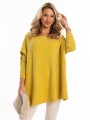 Sweter oversize romby Waverly - cytryna