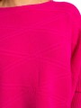 Sweter oversize romby Waverly - fuksja