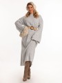 Sukienka sweterkowa maxi - szary