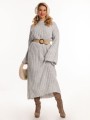 Sukienka sweterkowa maxi - szary