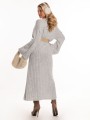 Sukienka sweterkowa maxi - szary