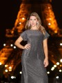 Sukienka maxi brokatowa AGOSTINA - silver