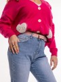 Spodnie mom fit jeans - z wysokim stanem - jasny niebieski