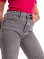 Spodnie jeansy wide leg - szary