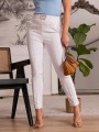 Elastyczne modelujące spodnie kant Agnes -biały