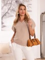 Bluzka kimono ala len - BEIGE