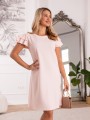 Elegancka Sukienka z falbankami GISELLE - puder