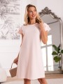 Elegancka Sukienka z falbankami GISELLE - puder