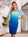 Elegancka Sukienka Ombre Melanie - mięta