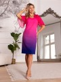 Elegancka Sukienka Ombre Melanie - fuksja
