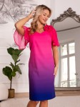 Elegancka Sukienka Ombre Melanie - fuksja