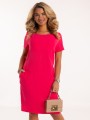 sukienka-prosta-krótki-rękaw-kieszenie-fuksja.jpg