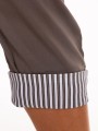 Wyszczuplające Spodnie rybaczki w paski Diana - brąz