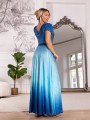 Sukienka ombre błyszcząca ALISON - blue