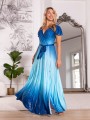 Sukienka ombre błyszcząca ALISON - blue