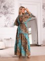 Sukienka MAXI Boho kimono IRIS - blue