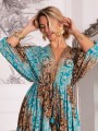 Sukienka MAXI Boho kimono IRIS - blue