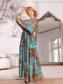 Sukienka MAXI Boho kimono IRIS - blue