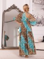 Sukienka MAXI Boho kimono IRIS - blue